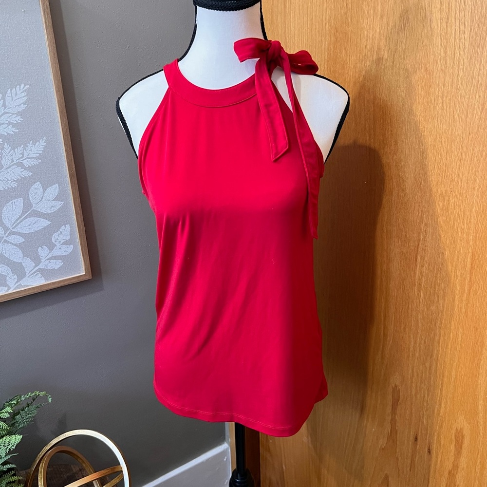 Banana Republic Red Halter Bow Tie size xs